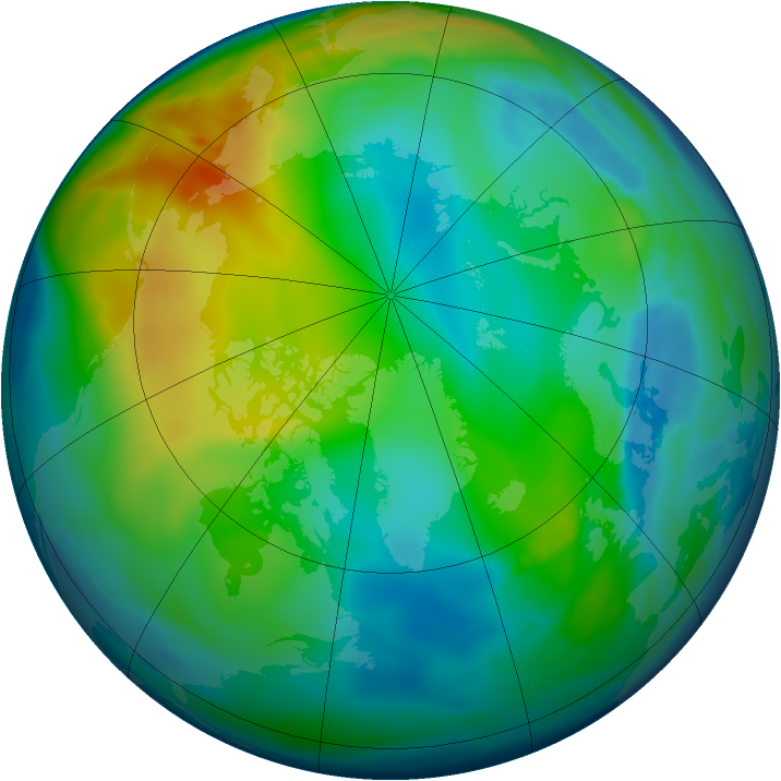 Arctic ozone map for 28 November 2008